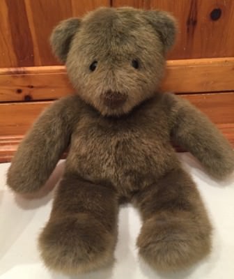 13" VINTAGE 1986 TEDDY BEAR STUFFED ANIMAL PLUSH BROWN SMILE TOY KOREA ...