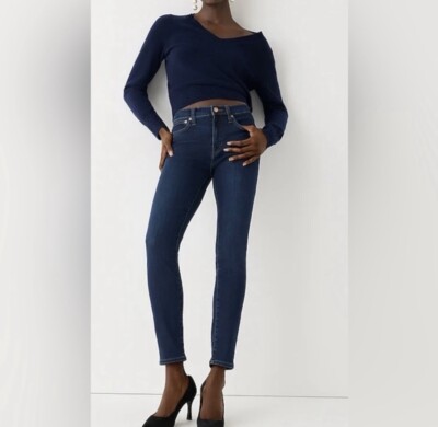 Crew Toothpick Jeans Dark Wash Size 28