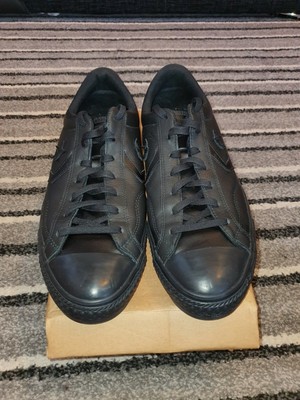 mens black leather converse trainers