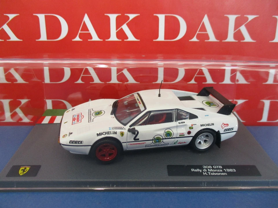Die cast 1/43 Modellino Auto Ferrari 308 GTB Rally Monza 1983 H. Toivonen - Immagine 4 di 4