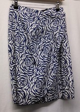 Women's Boden blue floral skirt UK8  CG W82