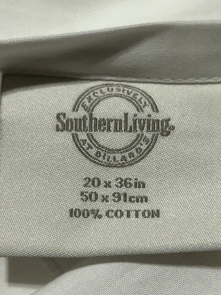 (2) Southern Living at Dillards~King Shams~ Shabby chic cotton 20 x 36~Lovely - Image 4 of 4