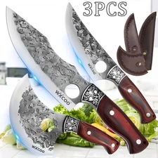 3PCS Santoku Utility Paring Chef Knife Set Stainless Steel for Kitchen