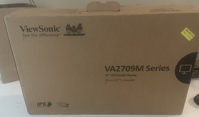 ViewSonic VA2709M 27 Inch IPS Full 1080p Display With 100Hz, Thin Bezel. NIB