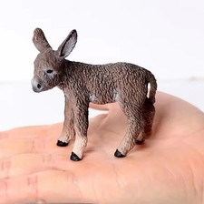 Donkey Foal Animal Figure Toy PVC Doll Small Figurine Birthday Gifts
