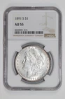1891-S MORGAN DOLLAR NGC AU55