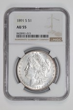 1891-S MORGAN DOLLAR NGC AU55