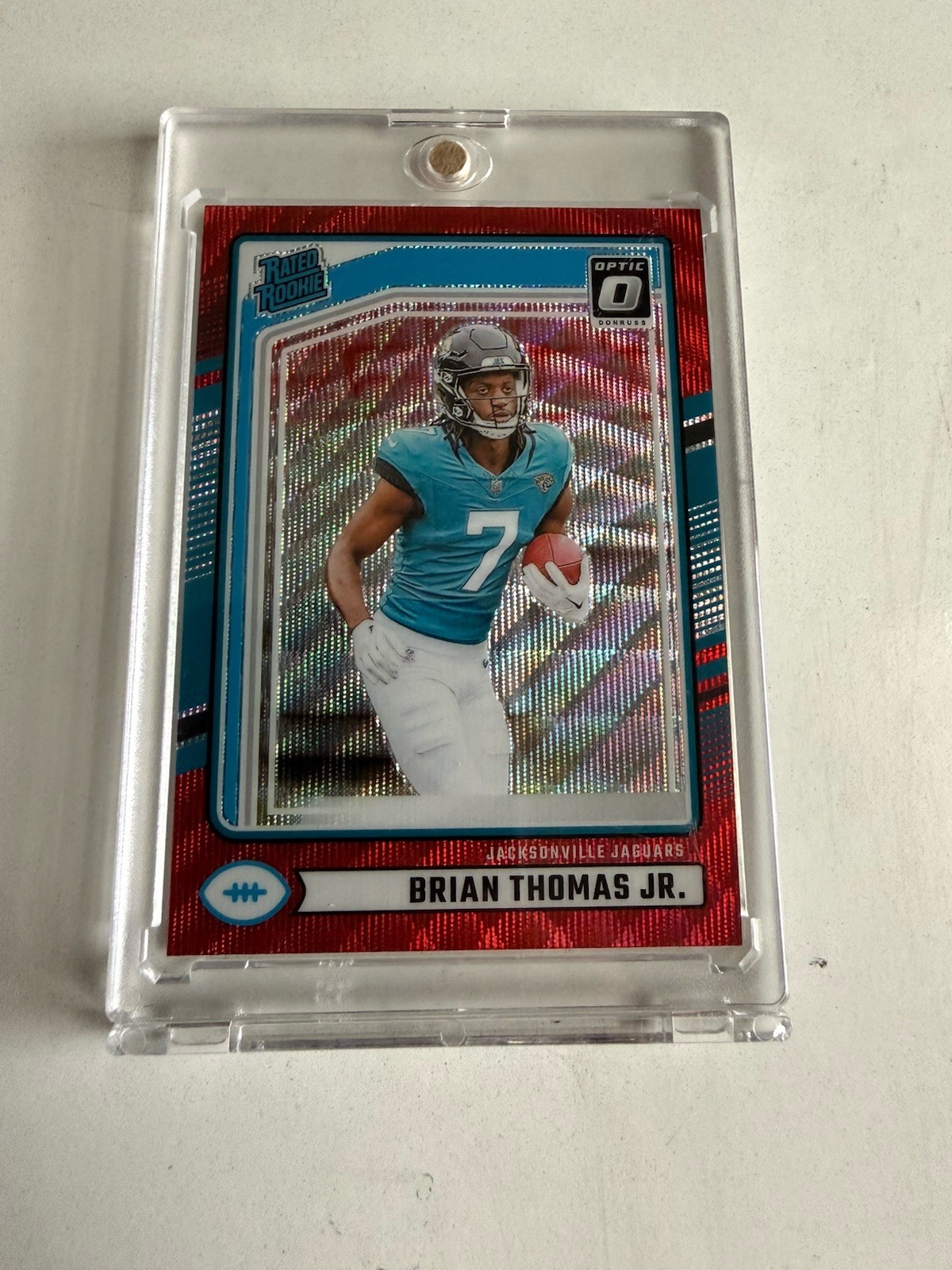 2024 Panini Donruss - Rated Rookie Brian Thomas Jr. #313 Optic Preview Red Wave