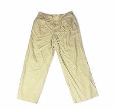 Women s Beige Linen Pants, Elastic Waist w bu...