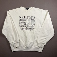 Nautica Brand Crewneck Sweatshirt Embroidered Stock Size Large.