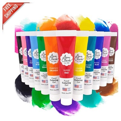 Elevate Your Baking with 12 Vibrant Gel Food Colors - Allergen-Free, Made in USA