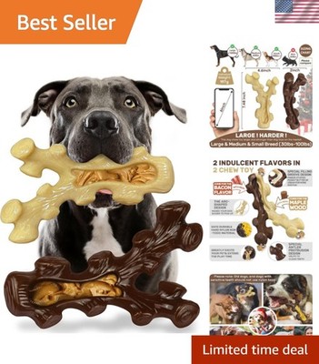 2 Pack Dog Chew Toys for Aggressive Chewers,Boredom and Stimulating Best Dog ...