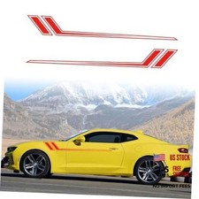 Vinyl Decals Car Side Decals Compatible with Chevy Camaro, Racing Stripes Red