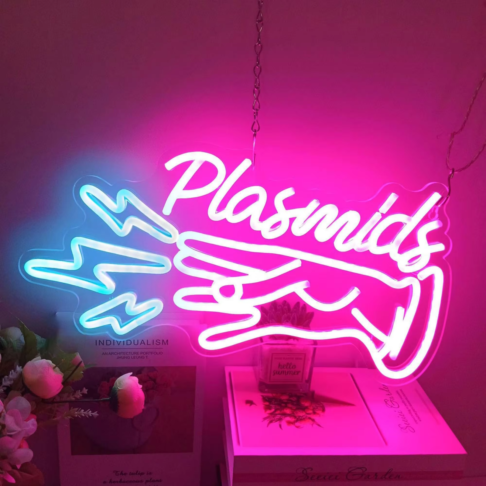 Plasmid LED Neon Sign Anime Bedroom Game Room Internet Cafe Game Room Man Cave B