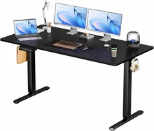 Adjustable Height Standing Desk 63 Inch Electric Sit Stand up down Computer Tabl