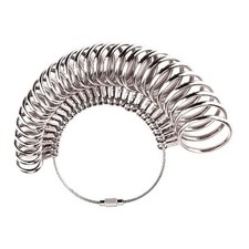 RING SIZER FINGER MEASURE GAUGE BRITISH UK A-Z SIZES FOR MEN & WOMEN REUSABLE.