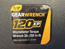 Gearwrench 38 Drive Micrometer Torque Wrench 120xp 85174 Free Shipping