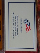 2008 United States Mint Presidential $1 Coin Proof Set
