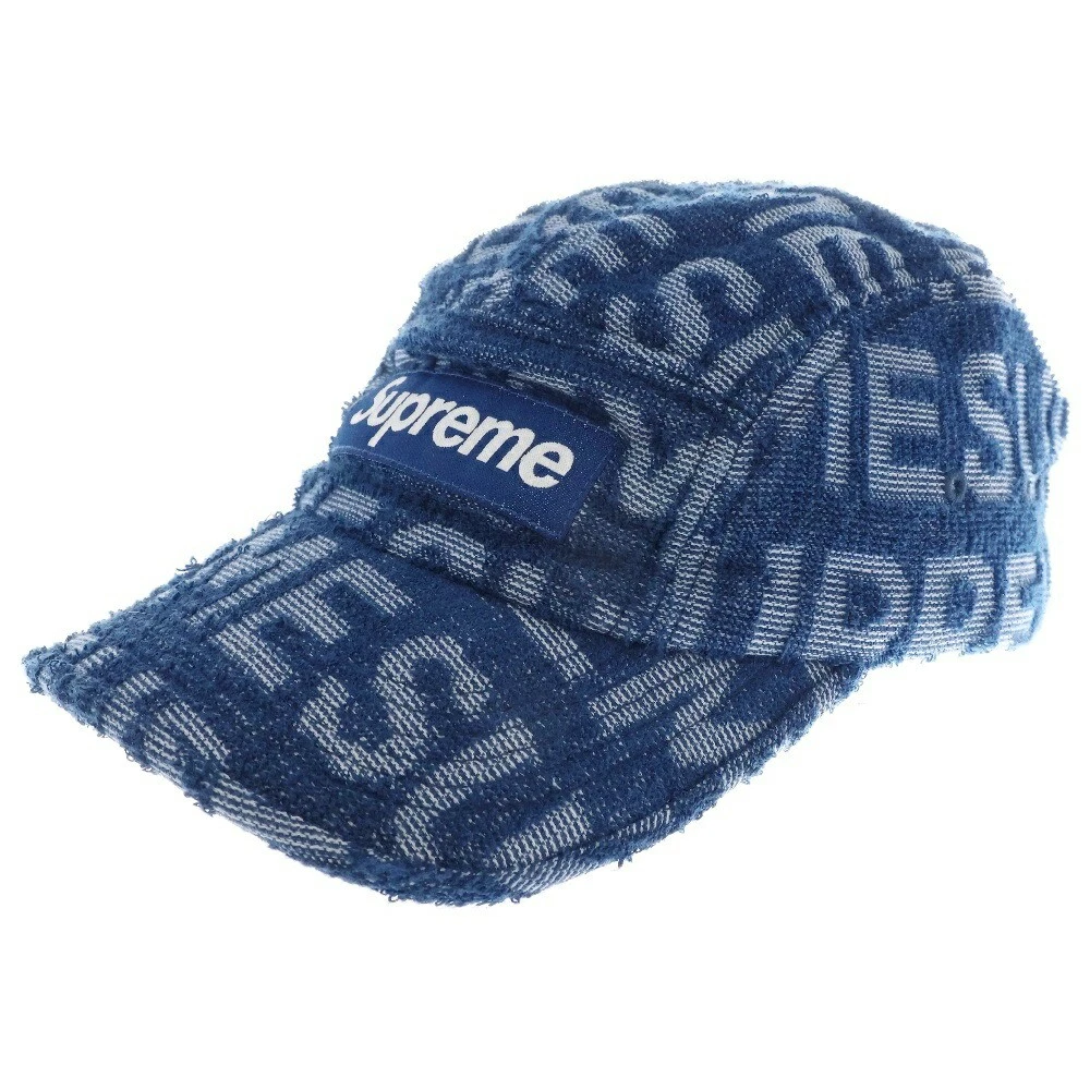 Casquette de camp épelée éponge Supreme 22Ss bleu AC640