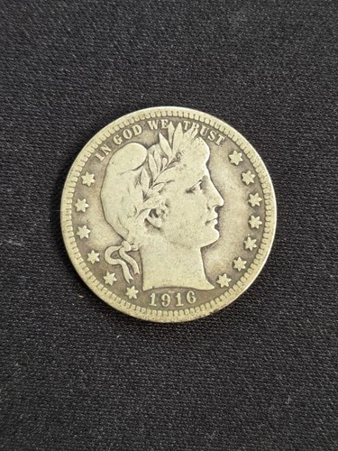 1916 D Barber Quarter - Fine