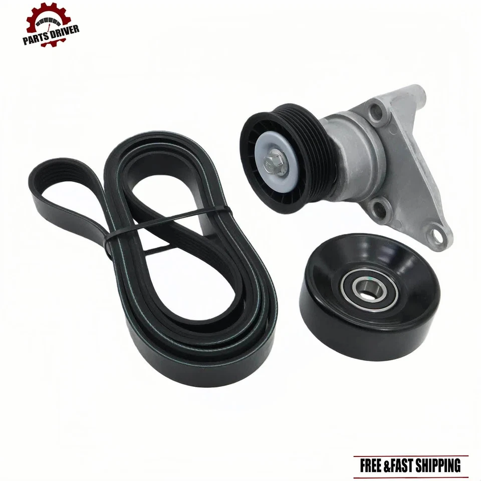 Kit de poleas tensoras de correa de transmisión para Chevy Silverado Suburban GMC Sierra Yukon Foto 4 de 4