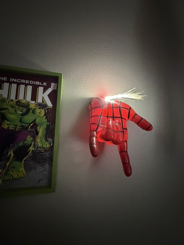 HOT Marvel Avengers Spider Man Hand 3D Deco Wall LED Night Light Wall Art Room