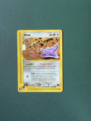 Pokémon TCG Ditto Skyridge 51/144 Non Holo Heavy Play/DMG See Pics