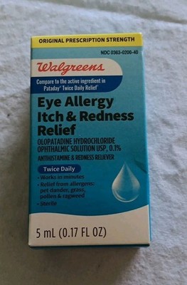 Walgreens Eye Allergy Itch Relief 2.5ml Twice  Daily Relief  (BN21)