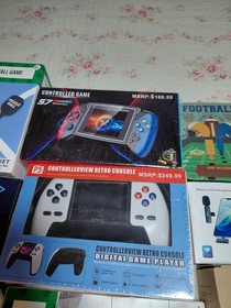 Handheld Game Console Lot Retro Electronic Games Accessories Bundle See Photo
