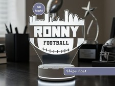 Custom Football LED Light   Personalized Name