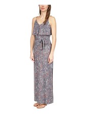 MICHAEL MICHAEL KORS Womens Blue Sleeveless Full-Length Blouson Dress S