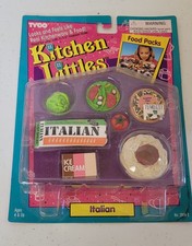 Vintage 1995 Tyco Kitchen Littles Food Packs Italian - NOS