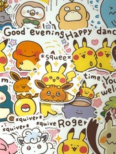 Pokemon 9, 40 pcs, Kanahei, stickers, waterproof, kawaii, cute