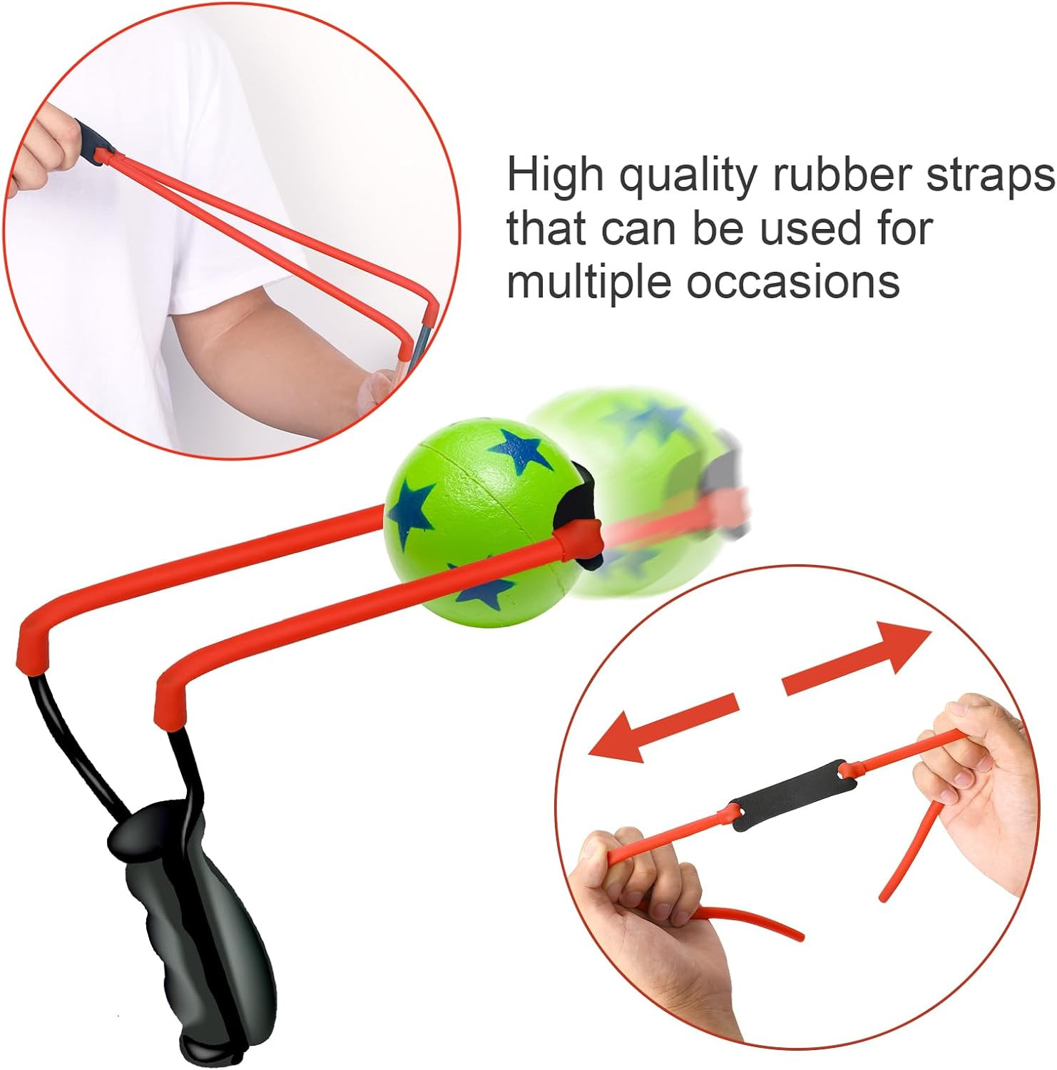 KALIONE 4 Pcs Slingshot Replacement Band Sets, Heavy Duty Pull Slingshot Replace