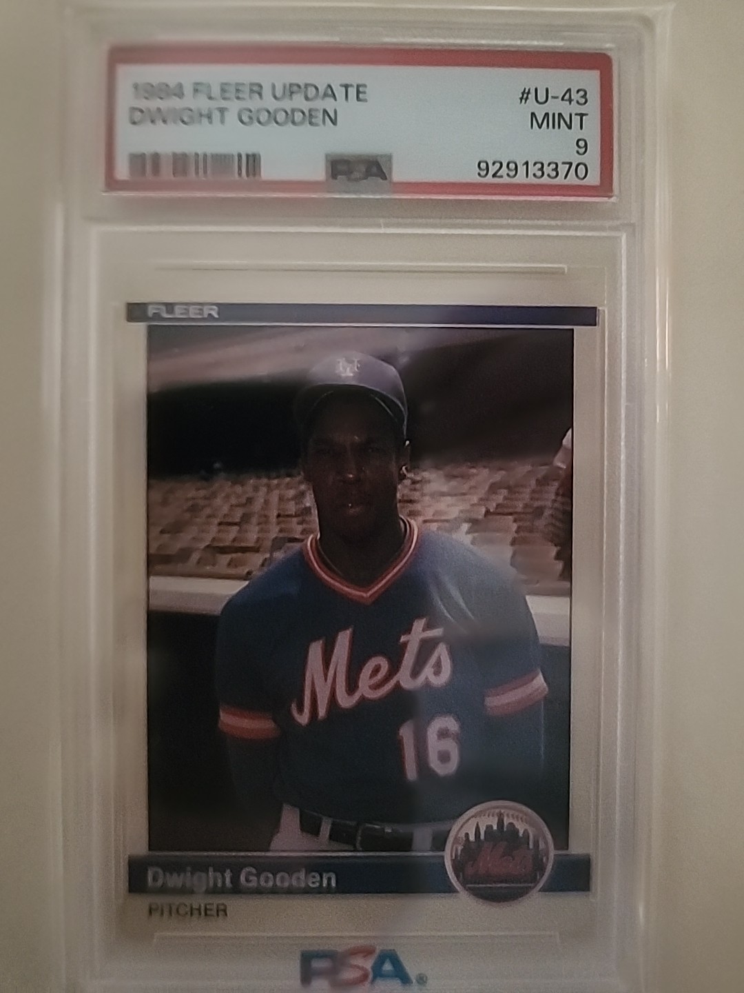 1984 Fleer Update #U-43 Dwight Gooden METS ROOKIE PSA 9 MINT New Slab!
