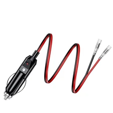 1/2 Pcs 12V Fused Replacement Cigarette Lighter Male Plug Leads LED New