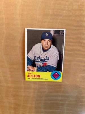 1963 TOPPS BASEBALL #154 WALTER ALSTON!! NR-MINT!! BOLD COLORS!! $1 SHIPPING!!