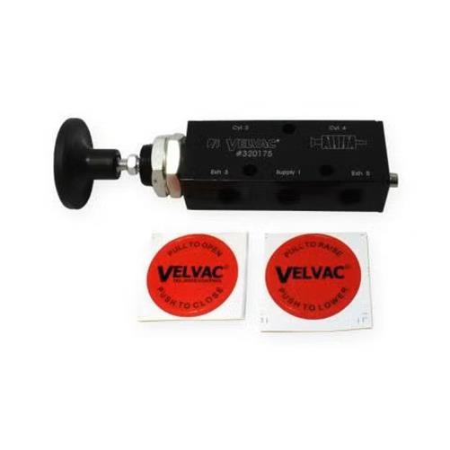 320175 Velvac Four-Way Push/Pull Valve 5 Ports V-5, BAV020, 401262, 29-PP4