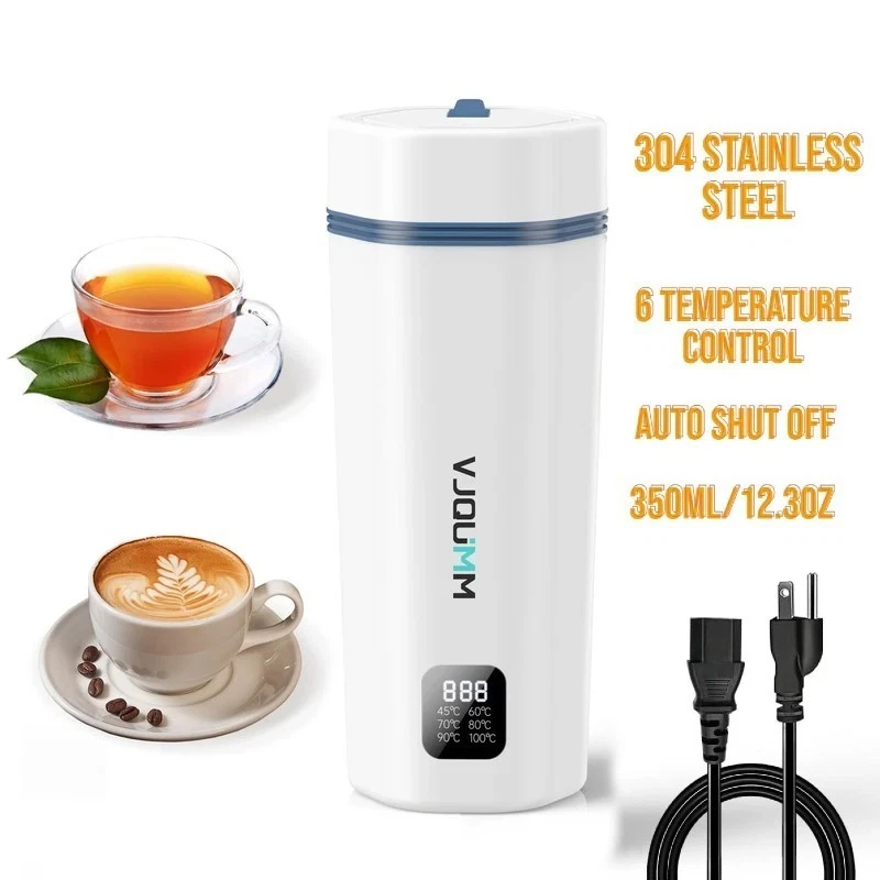 Portable Travel Electric Kettle, 350ml/12.3oz Small Mini Hot Water Boiler