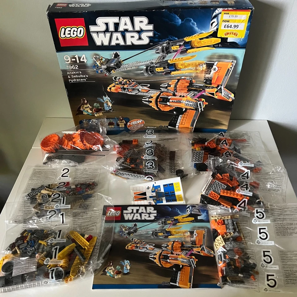 LEGO Star Wars: Anakin Skywalker and Sebulba's Podracers (7962) - Brand New - Image 2 of 4