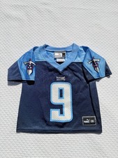 Vintage Steve McNair #9 Tennessee Titans PUMA Navy Blue Game Jersey 2T NFL