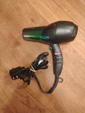 Conair Infiniti Pro Hair Dryer Black Rainbow Ionic Cool Shot Adjustable Heat