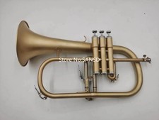 Real Product Bb Tune Flugelhorn Brass Plated Professional Musical Instrument