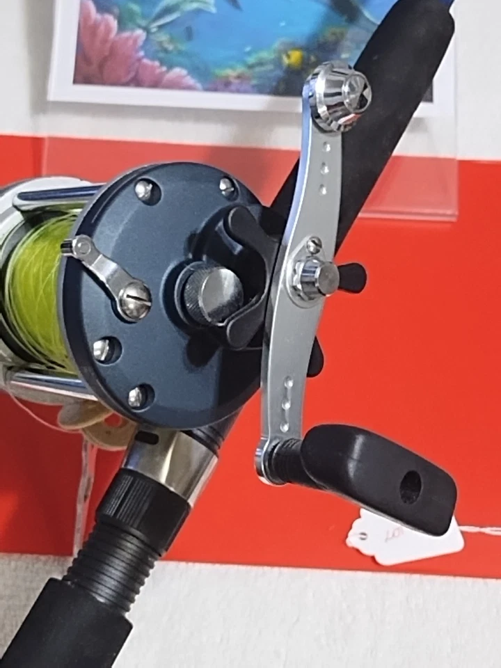 Caña de pescar de arrastre resistente Stik 6' mediana 15-30 lb y carrete garra de águila Foto 3 de 4