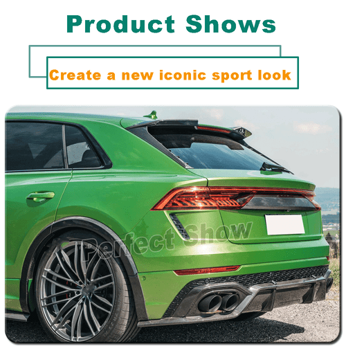 Fit For Audi RS Q8 RSQ8 2021-2023 Real Carbon Rear Bumper Diffuser Lip Spoiler - Picture 3 of 13