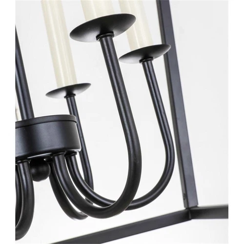 Living District Maddox 6-Light Metal Chandelier in Black Finish - Picture 10 of 10