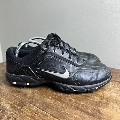 Nike Air Mens Power Channel TAC Golf Shoes Size 10 Black Spikes