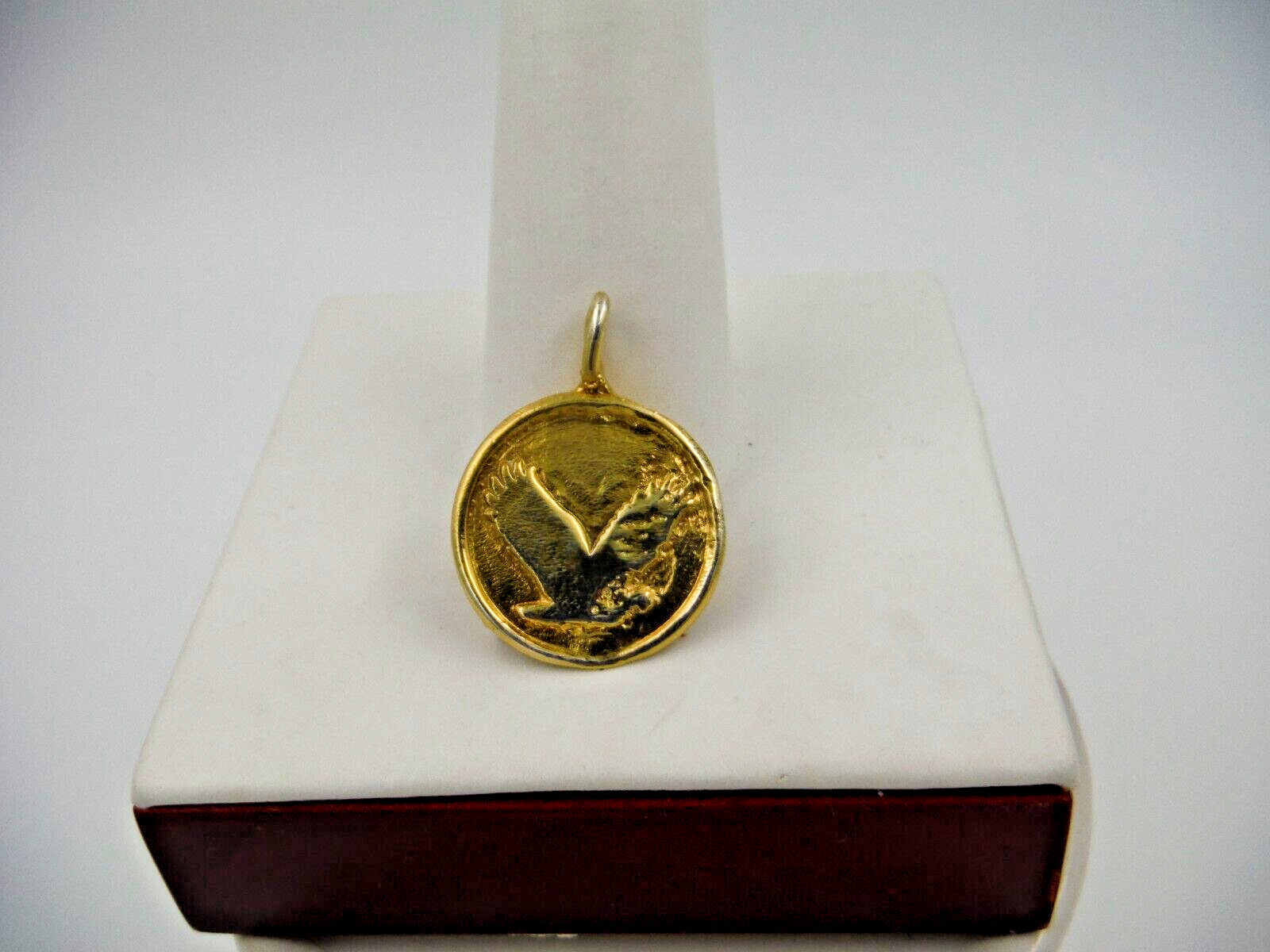 Double Sided Solid Fine Silver .999  Pendant With… - image 9