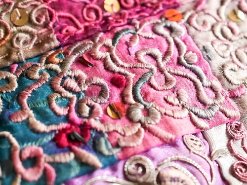 Antique Chinese Tribe Miao Hmong Hand Embroidered Panel Textile / EP811 - Picture 8 of 10