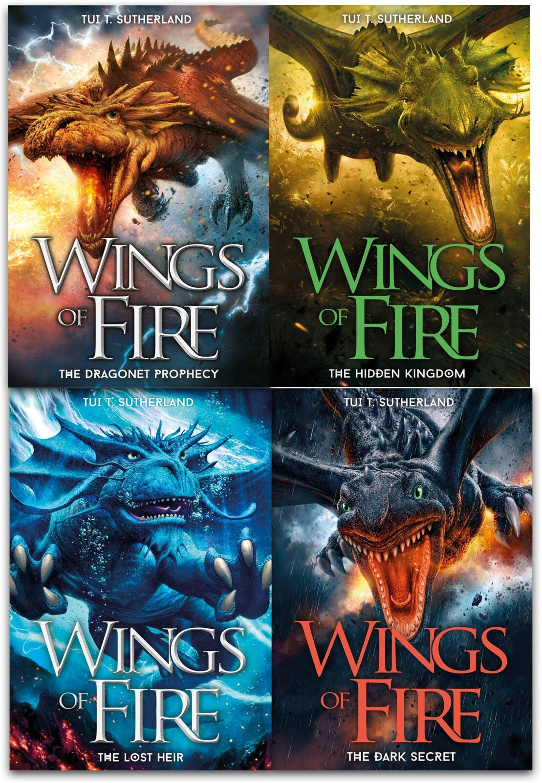Wings of Fire Series Books 1 - 4 Collection Set by Tui T Sutherland Lost Heir - Image 3
